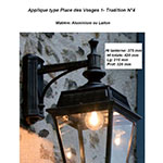 Demi lanterne type Place des Vosges 1 Tradition 4