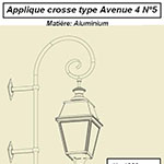 Applique crosse type Avenue 4 n°5