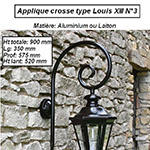 Applique crosse type Louis XIII n°3