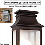 Applique extérieur demi-lanterne Louis Philippe