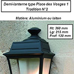 Demi lanterne type Place des Vosges 1 Tradition 2