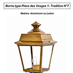 Luminaire extérieur borne type Place des Vosges 1 Tradition n°1