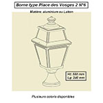 Luminaire extérieur borne type Place des Vosges 2 n°6