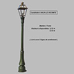 Candélabre extérieur lampadaire fonte modèle Vaux le Vicomte