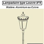 Luminaire extérieur lampadaire type Louvre n°8