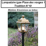 Luminaire extérieur lampadaire type Place des Vosges 1 Tradition n°10