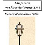 Luminaire extérieur lampadaire type Place des Vosges 2 n°8