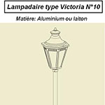 Luminaire extérieur lampadaire type Victoria n°10