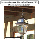 Luminaire extérieur suspension type Place des Vosges 2 n°1